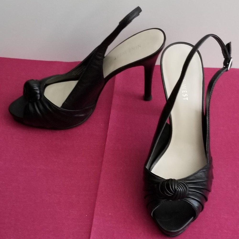 Nine West Slingback Peep toe Dress Platform Pump